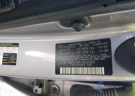 2009 Hyundai Genesis 3.8 z USA, uszkodzony, nr VIN KMHGC46E19U026835